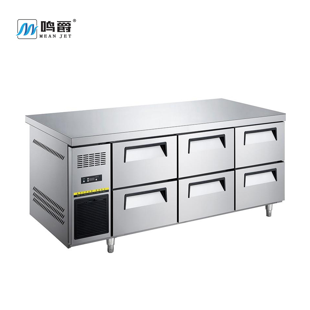 六门九抽屉台下式冰箱